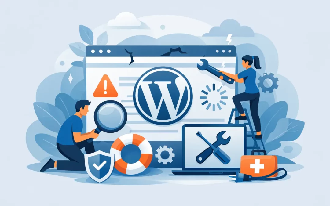 Dépannage site WordPress – agir vite, réparer bien